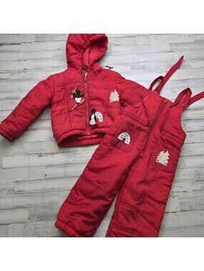 Vintage Little Beavers by Rapido Snowsuit Jacket & Snow Pants Size 3T Super Cute
